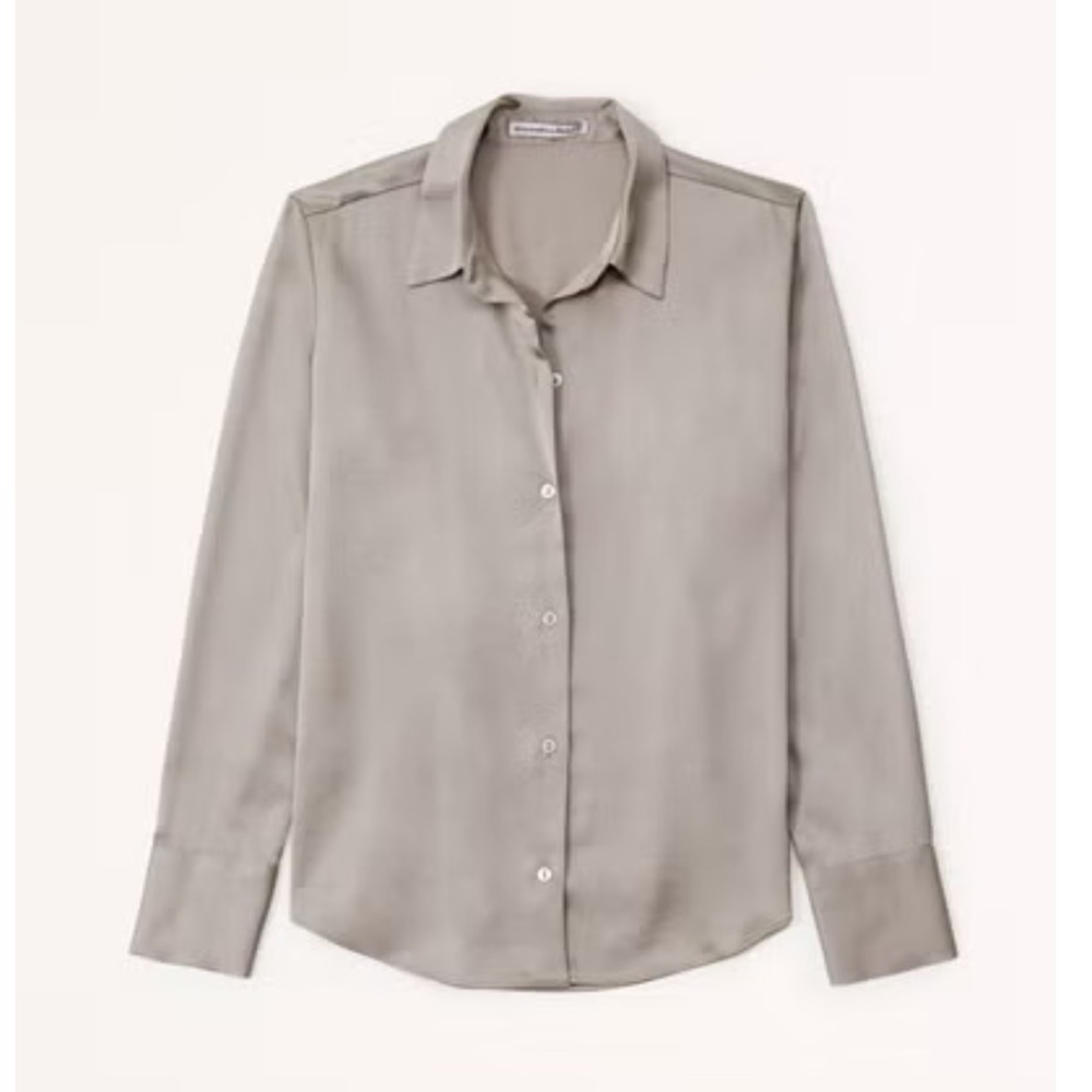 Abercrombie & Fitch Button Up Satin Shirt